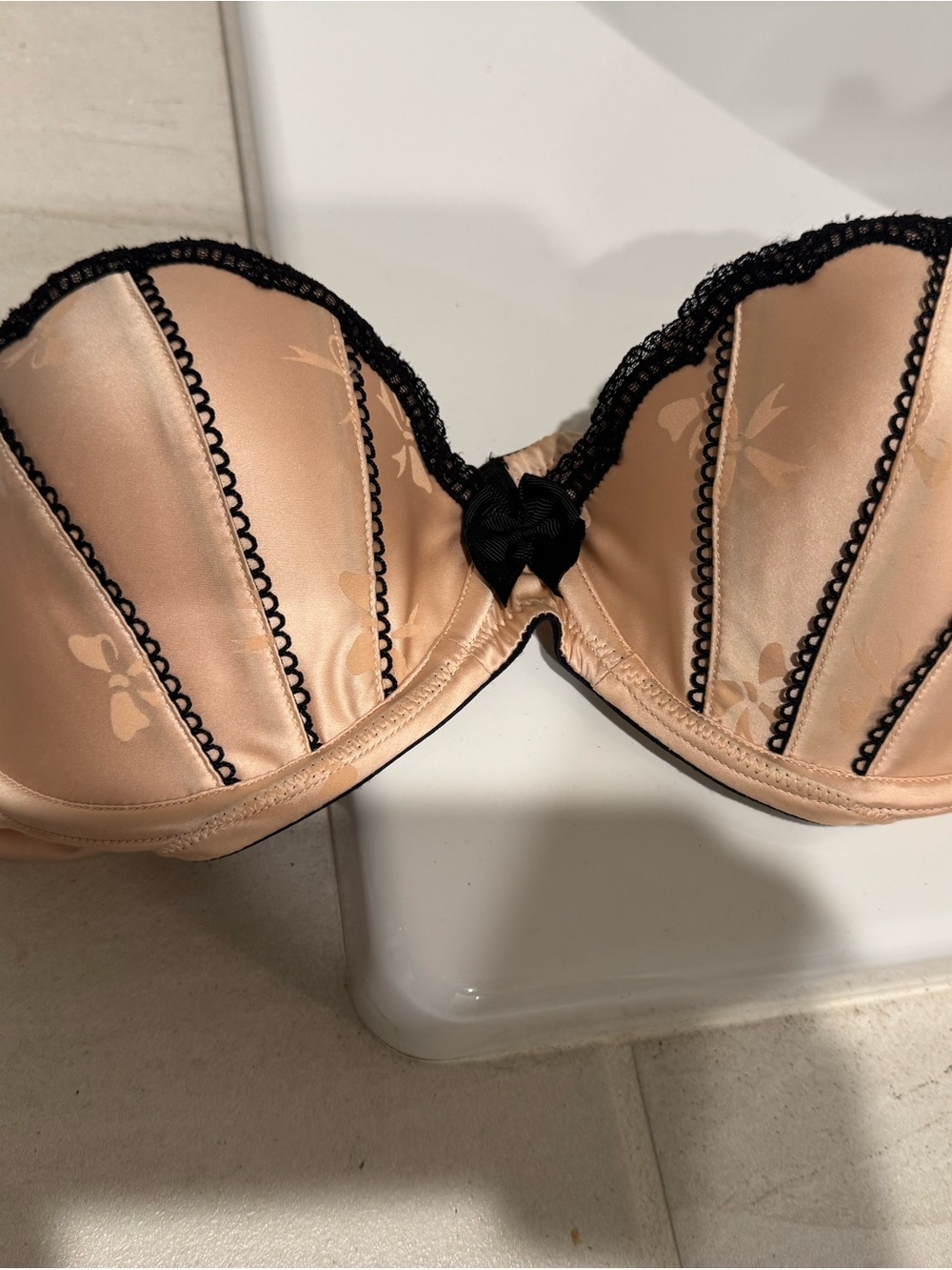 Victoria's Secret Blush and Black Padded Bra